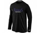 Nike Tennessee Titans Authentic font Long Sleeve T-Shirt Black