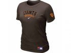 Women San Francisco Giants Nike Brown Short Sleeve Practice T-Shirt