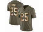 Men Nike New England Patriots #25 Eric Rowe Limited Olive Gold 2017 Salute to Service NFL Jersey