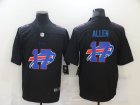 Nike Bills #17 Josh Allen Black Shadow Logo Limited Jersey