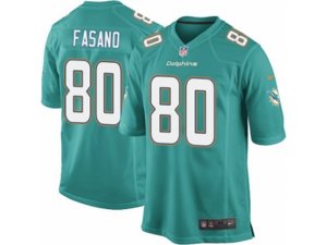 Nike Miami Dolphins #80 Anthony Fasano Game Aqua Green Team Color NFL Jersey