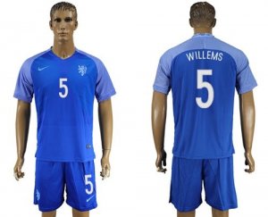 Holland #5 Willems Away Soccer Country Jersey