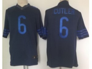 Nike Chicago Bears #6 Jay Cutler Blue NFL Jerseys(Drenched Limited)