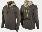 Nike Blue Jackets 17 Brandon Dubinsky Olive Salute To Service Pullover Hoodie