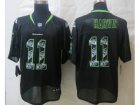 Nike Seattle Seahawks #11 Harvin Black Jerseys(Lights Out Stitched Elite)