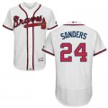 2016 Men Atlanta Braves #24 Deion Sanders Majestic White Flexbase Authentic Collection Player Jersey