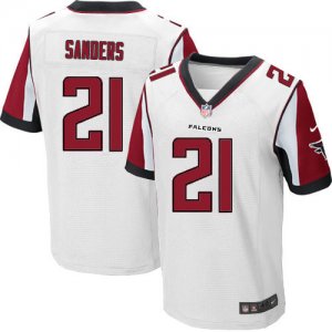 Nike Falcons #21 Deion Sanders White Elite Jersey