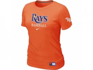 Women Tampa Bay Rays Nike Orange Short Sleeve Practice T-Shirt