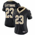 Womens Nike New Orleans Saints #23 Marshon Lattimore Black Team Color Vapor Untouchable Limited Player NFL Jersey