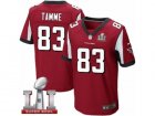 Mens Nike Atlanta Falcons #83 Jacob Tamme Elite Red Team Color Super Bowl LI 51 NFL Jersey