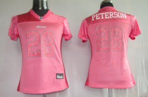 women minnesota vikings #28 peterson pink[2010]