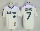Astros #7 Craig Biggio White Cooperstown Collection Jersey