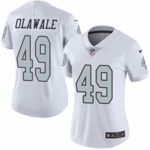 Women\'s Nike Oakland Raiders #49 Jamize Olawale Limited White Rush NFL Jersey