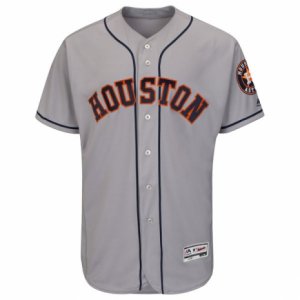 Men\'s Houston Astros Majestic Road Blank Gray Flex Base Authentic Collection Team Jersey