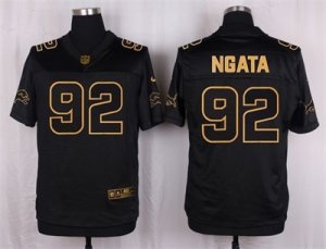 Nike Detroit Lions #92 Haloti Ngata Black Pro Line Gold Collection Jersey(Elite)