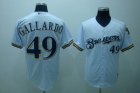 mlb milwaukee brewers #49 gallardo white