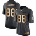 Men's Nike Seattle Seahawks #88 Jimmy Graham Limited Black Gold Salute to Service NFL Jersey