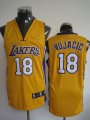 nba los angeles lakers #18 vujacic yellow