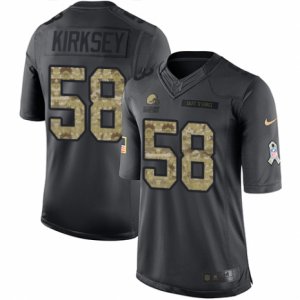 Mens Nike Cleveland Browns #58 Chris Kirksey Limited Black 2016 Salute to Service NFL Jersey