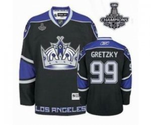 nhl jerseys los angeles kings #99 gretzky black[2014 Stanley cup champions][third]
