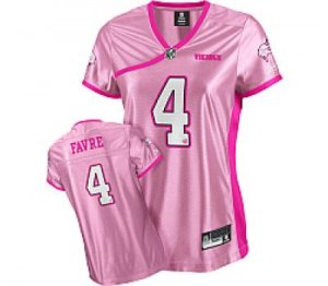 minnesota vikings #4 favre women pink