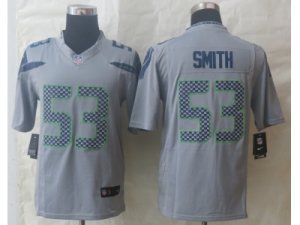 Nike Seattle Seahawks #53 Smith Grey Jerseys(Limited)