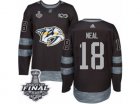 Mens Adidas Nashville Predators #18 James Neal Premier Black 1917-2017 100th Anniversary 2017 Stanley Cup Final NHL Jersey