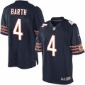 Mens Nike Chicago Bears #4 Connor Barth Limited Navy Blue Team Color NFL Jersey