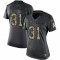 Women's Nike Los Angeles Rams #31 Mo Alexander Limited Black 2016 Salute to Service NFL Jersey