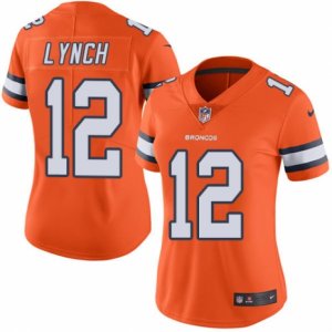 Women\'s Nike Denver Broncos #12 Paxton Lynch Limited Orange Rush NFL Jersey