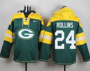 Nike Green Bay Packers #24 Quinten Rollins Green Player Pullover Hoodie