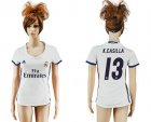 Womens Real Madrid #13 K.Casilla Home Soccer Club Jersey