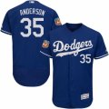 Men's Majestic Los Angeles Dodgers #35 Brett Anderson Royal Blue Flexbase Authentic Collection MLB Jersey