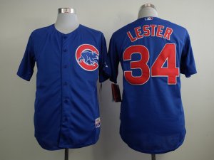 mlb jerseys chicago cubs #34 lester blue[lester]