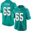 Mens Nike Miami Dolphins #65 Anthony Steen Limited Aqua Green Team Color NFL Jersey