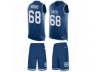 Mens Nike Indianapolis Colts #68 Al Woods Limited Royal Blue Tank Top Suit NFL Jersey