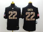 Nike minnesota vikings #22 smith purple Black Salute to Service Jerseys(Limited)