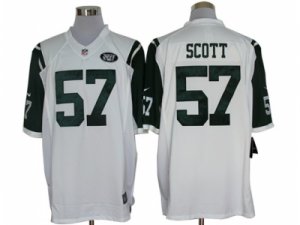 Nike NFL New York Jets #57 Bart Scott White Jerseys(Limited)