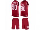 Mens Nike San Francisco 49ers #90 Solomon Thomas Limited Red Tank Top Suit NFL Jersey