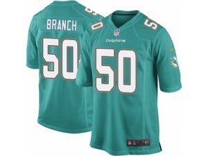 Nike Miami Dolphins #50 Andre Branch Game Aqua Green Team Color NFL Jersey