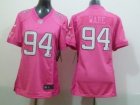 Nike women Dallas cowboys #94 DeMarcus Ware pink jerseys[2012 love]