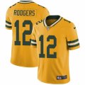 Mens Nike Green Bay Packers #12 Aaron Rodgers Limited Gold Rush NFL Jersey