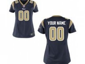 Women\'s Nike St. Louis Rams Customized Game Team D.blue Jerseys