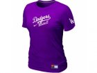Women Los Angeles Dodgers Nike Purple Short Sleeve Practice T-Shirt