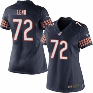 Women\'s Nike Chicago Bears #72 Charles Leno Limited Navy Blue Team Color NFL Jersey