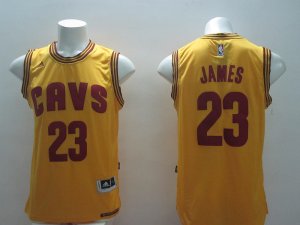 nba cleveland cavaliers #23 james yellow jerseys[2015 new revolution 30 swingman]