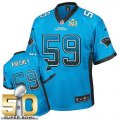 Youth Nike Panthers #59 Luke Kuechly Blue Alternate Super Bowl 50 Stitched Drift Fashion Jersey