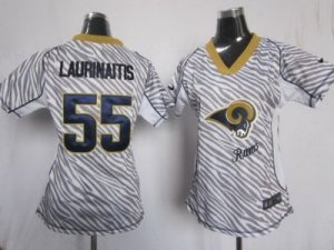 Nike Women St. Louis Rams #55 James Laurinaitis FEM FAN Zebra Jerseys