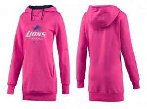 Women Detroit Lions Logo Pullover Hoodie-074