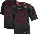 Nike 49ers #52 Patrick Willis Lights Out Black With Hall of Fame 50th Patch NFL Elite Jersey